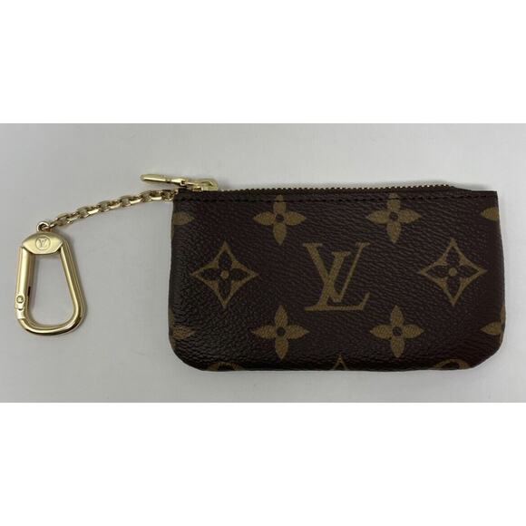 NEW LOUIS VUITTON Key Pouch Cles Monogram Coin Card Wallet - Picture 6 of 12